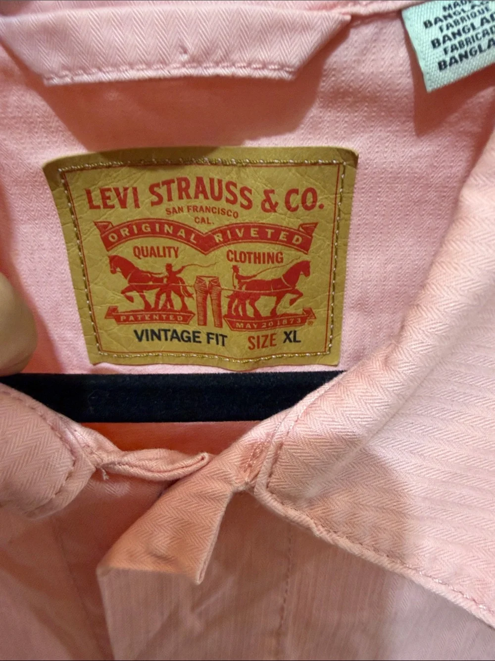 Levi's Coral Pink Denim Jacket